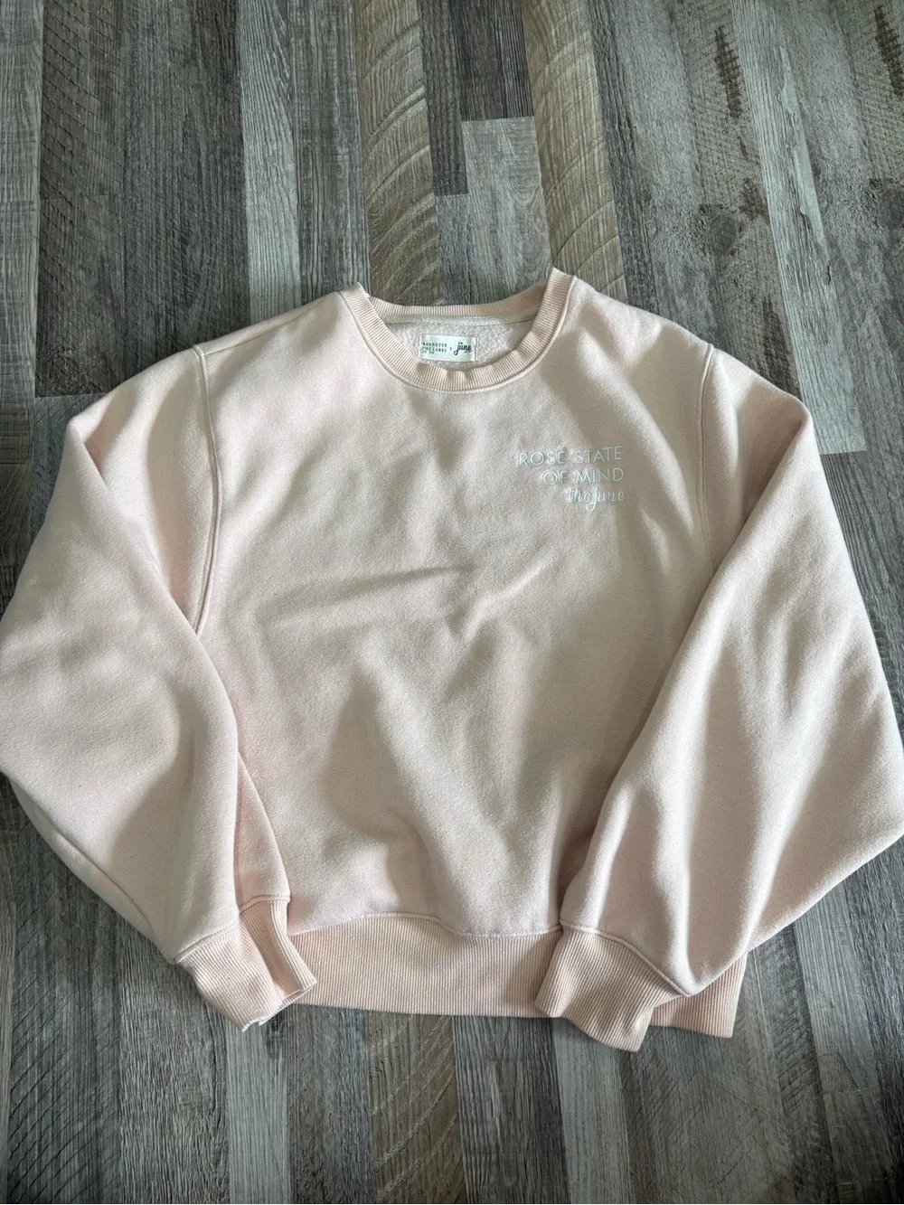Brunette the Label X The June Rose State of Mind Crewneck S/M - Picture 4 of 4